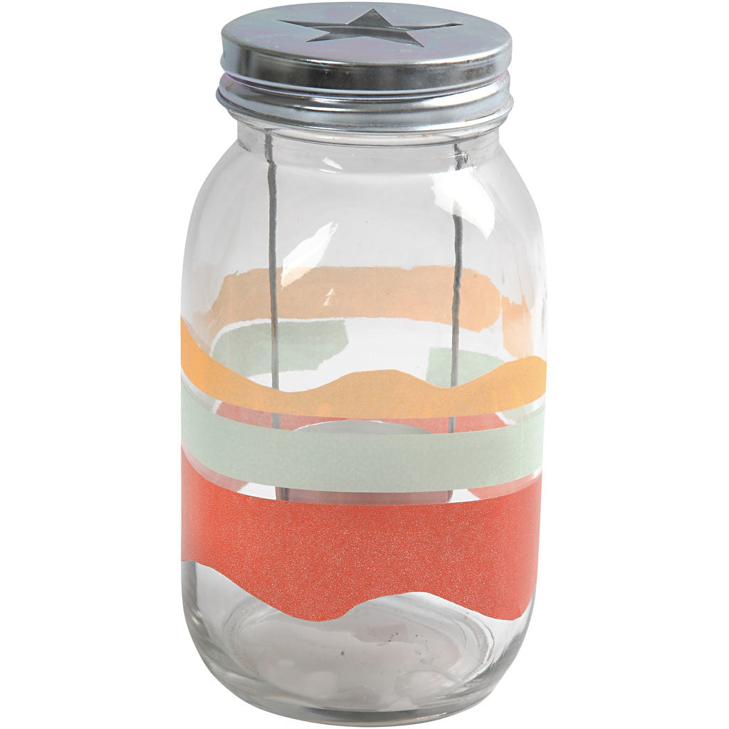 Kerzenglas, H 18 cm, D 10 cm, 1 Stk [HOB-558420]