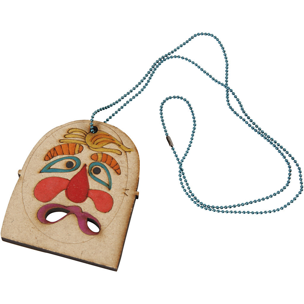 Masken-Anhänger, Größe 5,5-7 cm, Dicke 4 mm, 24 Stk/ 1 Pck [HOB-56143]