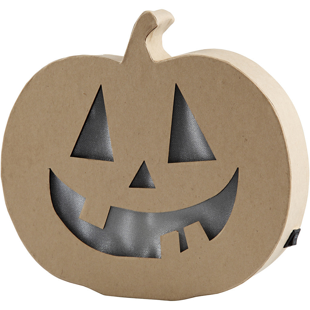 Kürbis mit Licht, H 20 cm, T 4 cm, B 22 cm, 1 Stk [HOB-56195]