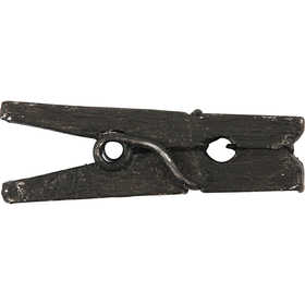 Mini-Wäscheklammern, L 25 mm, B 3 mm, Schwarz, 36 Stk/ 1 Pck [HOB-56447]