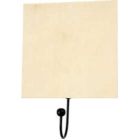 Garderobenhaken, Größe 12x12 cm, Dicke 5 mm, 10 Stk/ 1 Pck [HOB-56728]