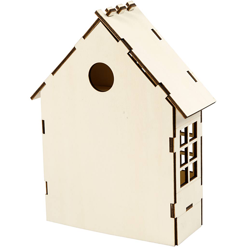 Haus-Bausatz, H 24 cm, T 6(12,5) cm, B 19 cm, 1 Stk [HOB-56879]