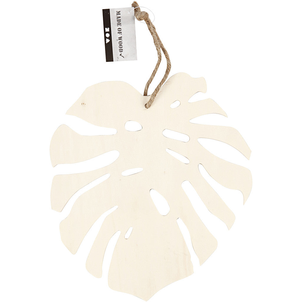 Monstera-Blatt, H 20 cm, T 3 mm, B 19 cm, 1 Stk [HOB-57904]