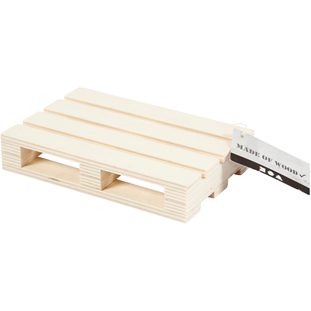 Mini-Palette, H 2,5 cm, L 12 cm, B 8 cm, 1 Stk [HOB-57960]