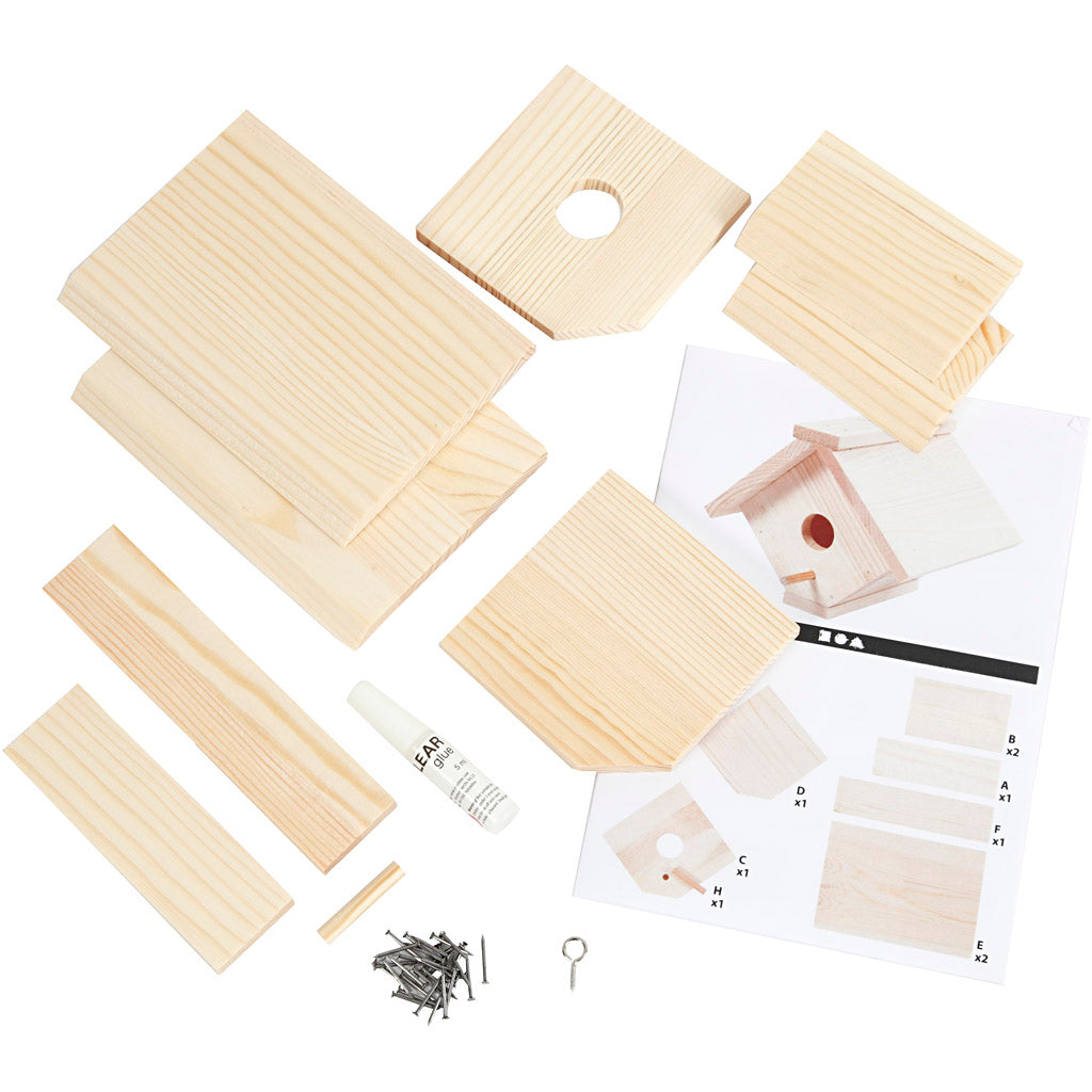 Vogelhäuschen, H 13 cm, T 14,5 cm, B 16 cm, 1 Stk [HOB-57967]