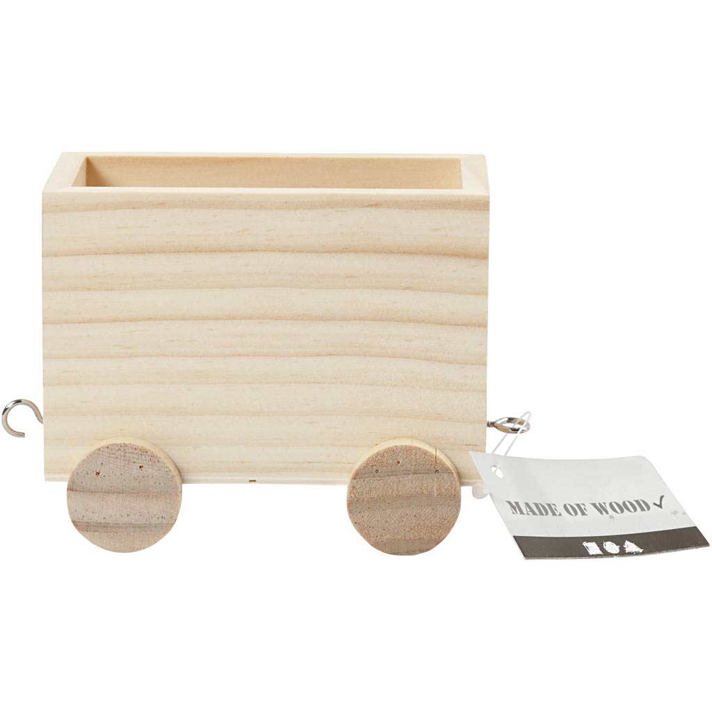 Spielzeug-Zugwagen, H 8 cm, L 9,5 cm, B 6,5 cm, 1 Stk [HOB-57978]
