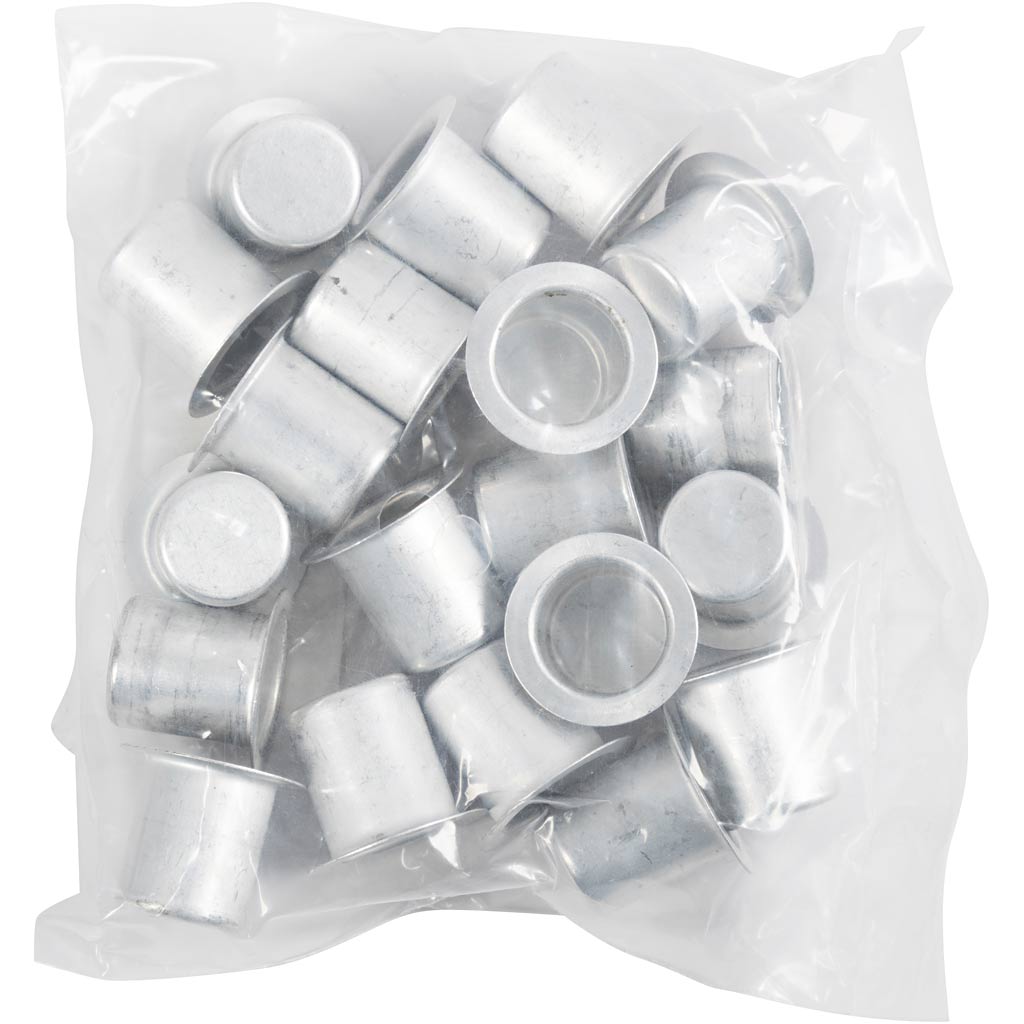 Kerzenmanchetten, H 15 mm, D 12 mm, 20 Stk/ 1 Pck [HOB-58017]