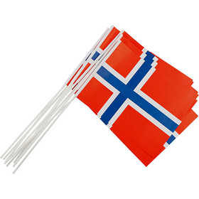 Partyflagge, Größe 20x25 cm, 10 Stk/ 1 Pck, Norwegen [HOB-59130]