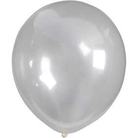 Ballons, rund, D 23 cm, Transparent, 10 Stk/ 1 Pck [HOB-59182]