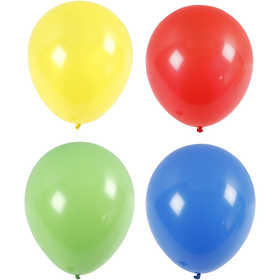 Riesenballons, Riesengröße, D 41 cm, Blau, Grün, Rot, Gelb, 4 Stk/ 1 Pck [HOB-59183]