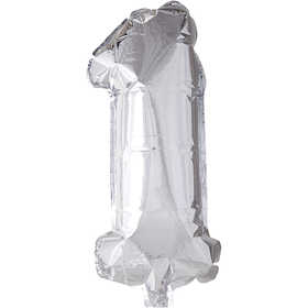 Folienballon, 1, H 41 cm, Silber, 1 Stk [HOB-59185]