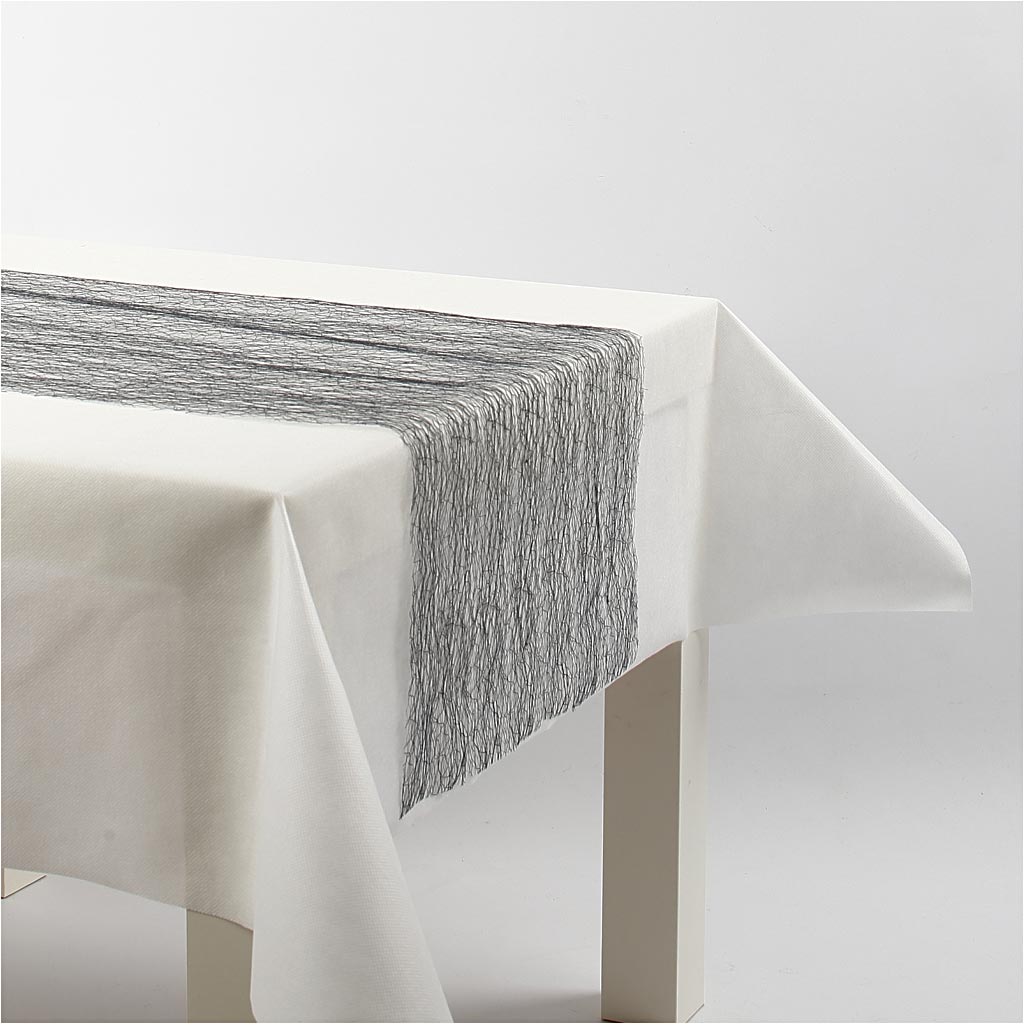 Tischläufer, B 30 cm, Schwarz, 10 m/ 1 Rolle [HOB-593002]