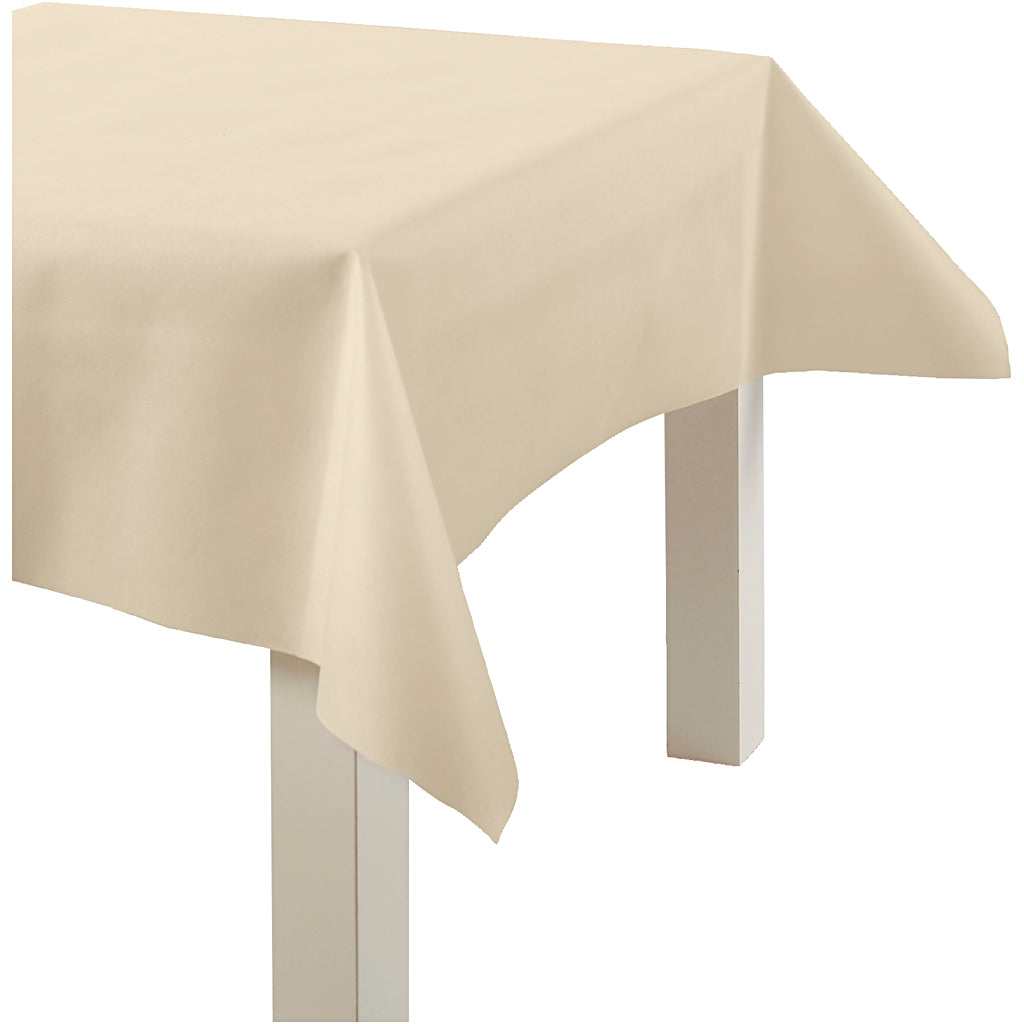 Tablecloth made of Imitation Fabric, W: 125 cm, 70 g, light yellow, 10 m/ 1 roll