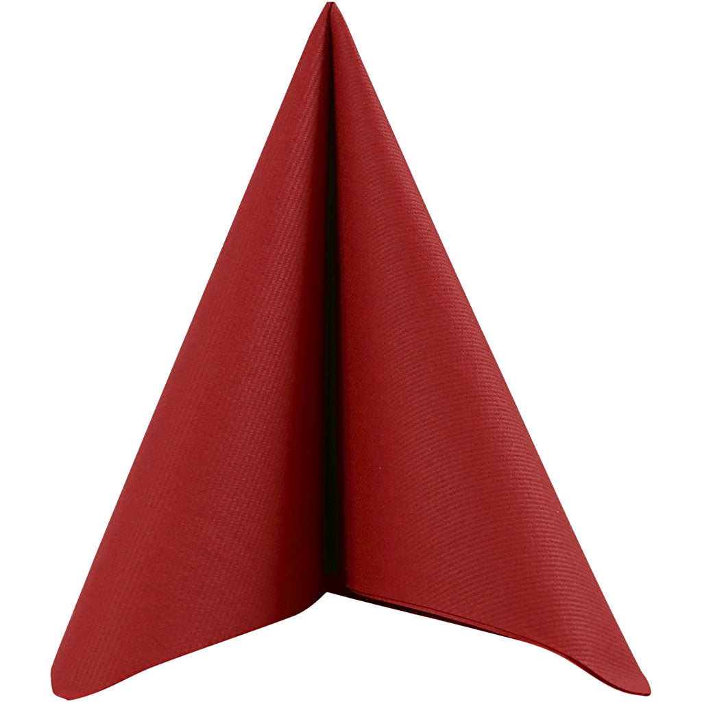 Servietten, Größe 40x40 cm, 60 g, Weinrot, 20 Stk/ 1 Pck [HOB-598010]