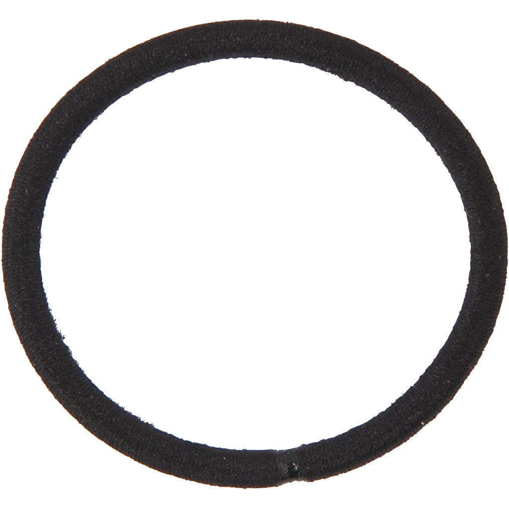 Haargummi, D 45 mm, Schwarz, 10 Stk/ 1 Pck [HOB-600985]