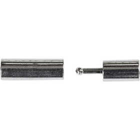 Magnetschloss, Größe 3x14 mm, Lochgröße 2 mm, Versilbert, 40 Stk/ 1 Pck [HOB-60132]