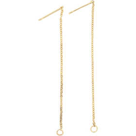 Ohrhänger, L 70 mm, Vergoldet, 1 Paar [HOB-61045]