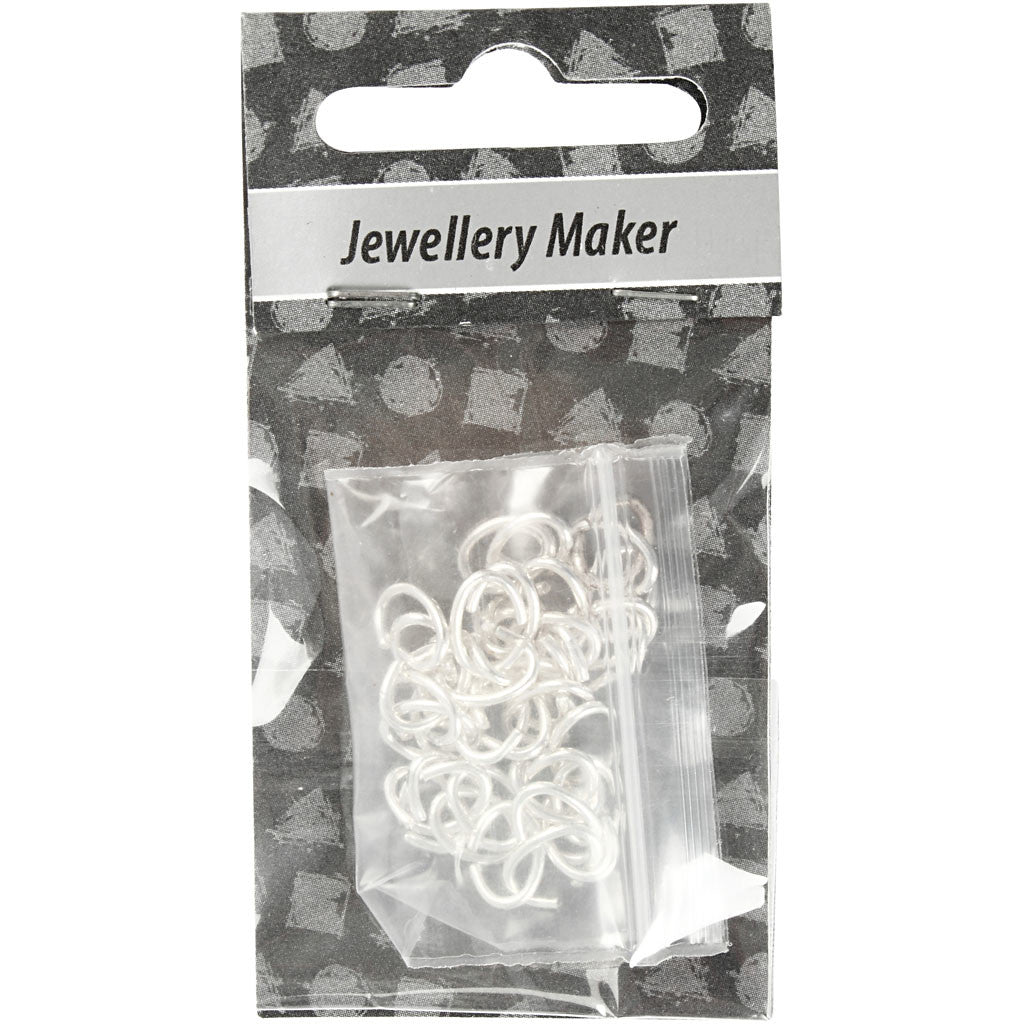 Biegering oval, Dicke 1 mm, Versilbert, 40Stk/ 1 Pck [HOB-613740]