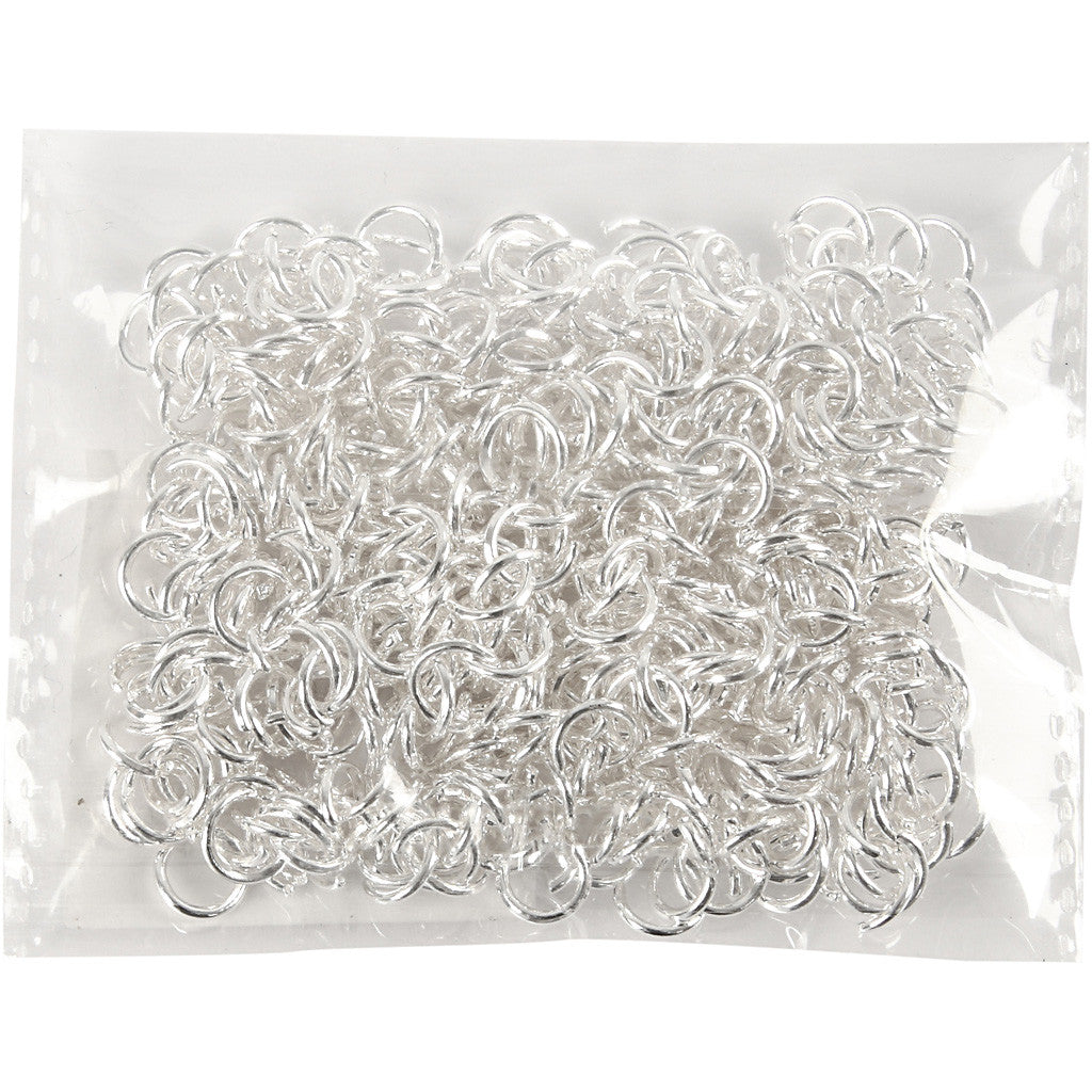 Biegering, Größe 7 mm, Dicke 1 mm, Versilbert, 400 Stk/ 1 Pck [HOB-61378]