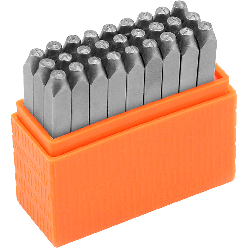 Embossing Stamps, Capital letters, size 3 mm, Font: Sans Serif , 27 pc/ 1 set