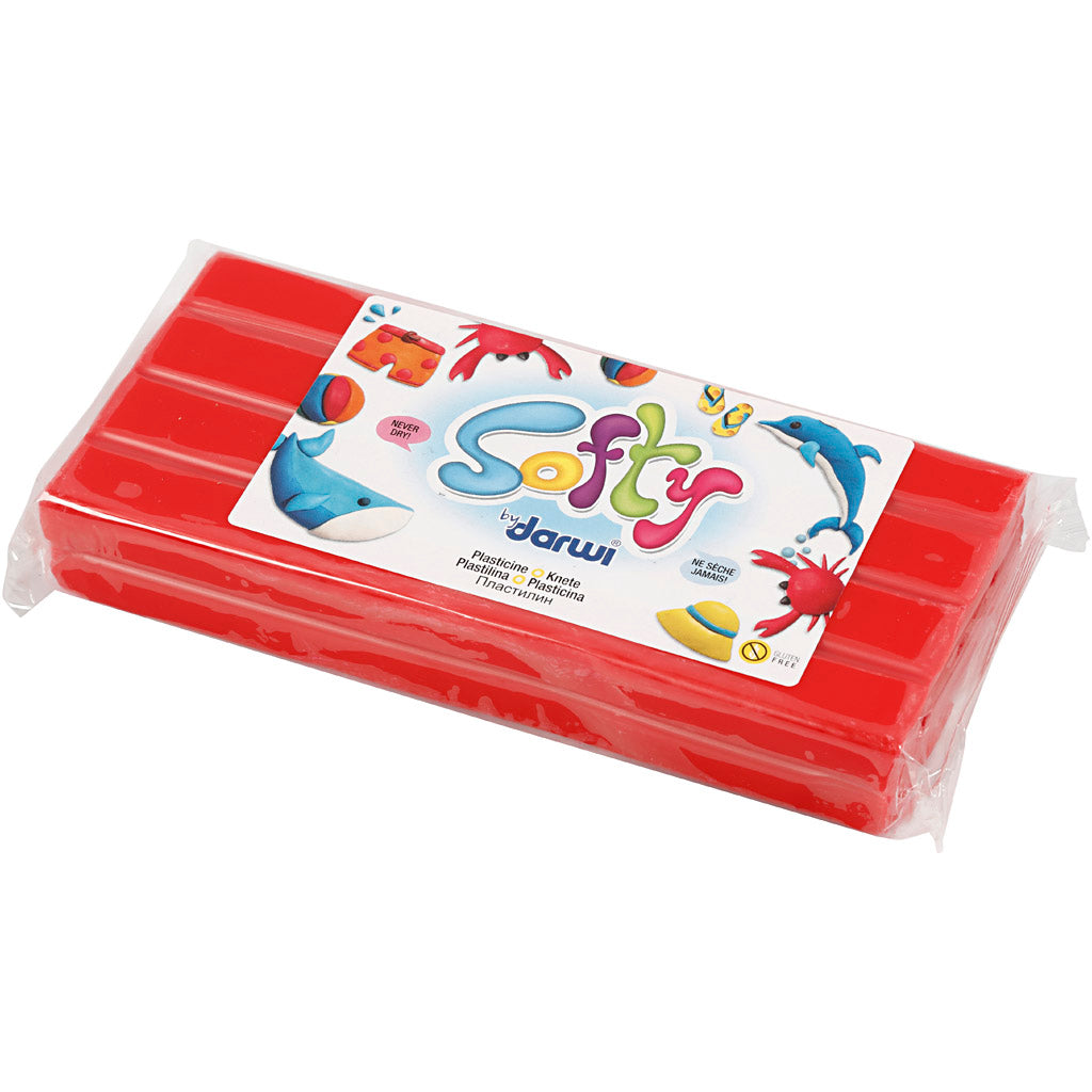 Weiche Knetmasse, Rot, 500 g/ 1 Pck [HOB-680434]