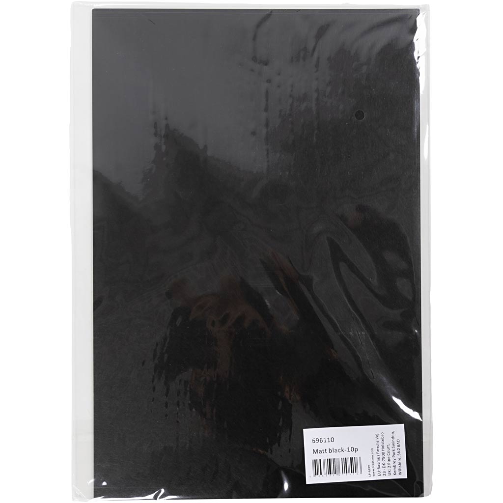 Plastikschrumpfplatten, A4, Schwarz, 10 Bl./ 1 Pck [HOB-696110]