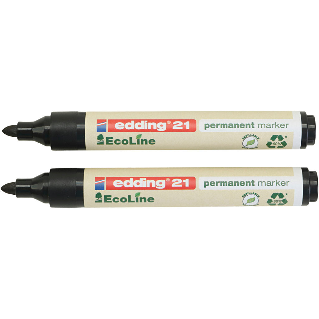 edding Ecoline Marker, Nr. 21, Strichstärke 1,5-3 mm, Schwarz, 1 Stk [HOB-352084]