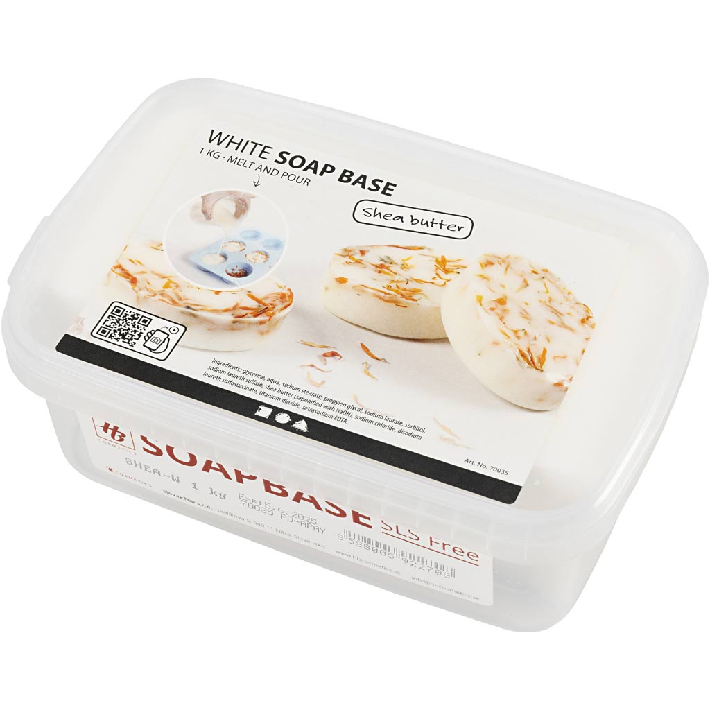Shea Butter Soap Base, white, 1 kg