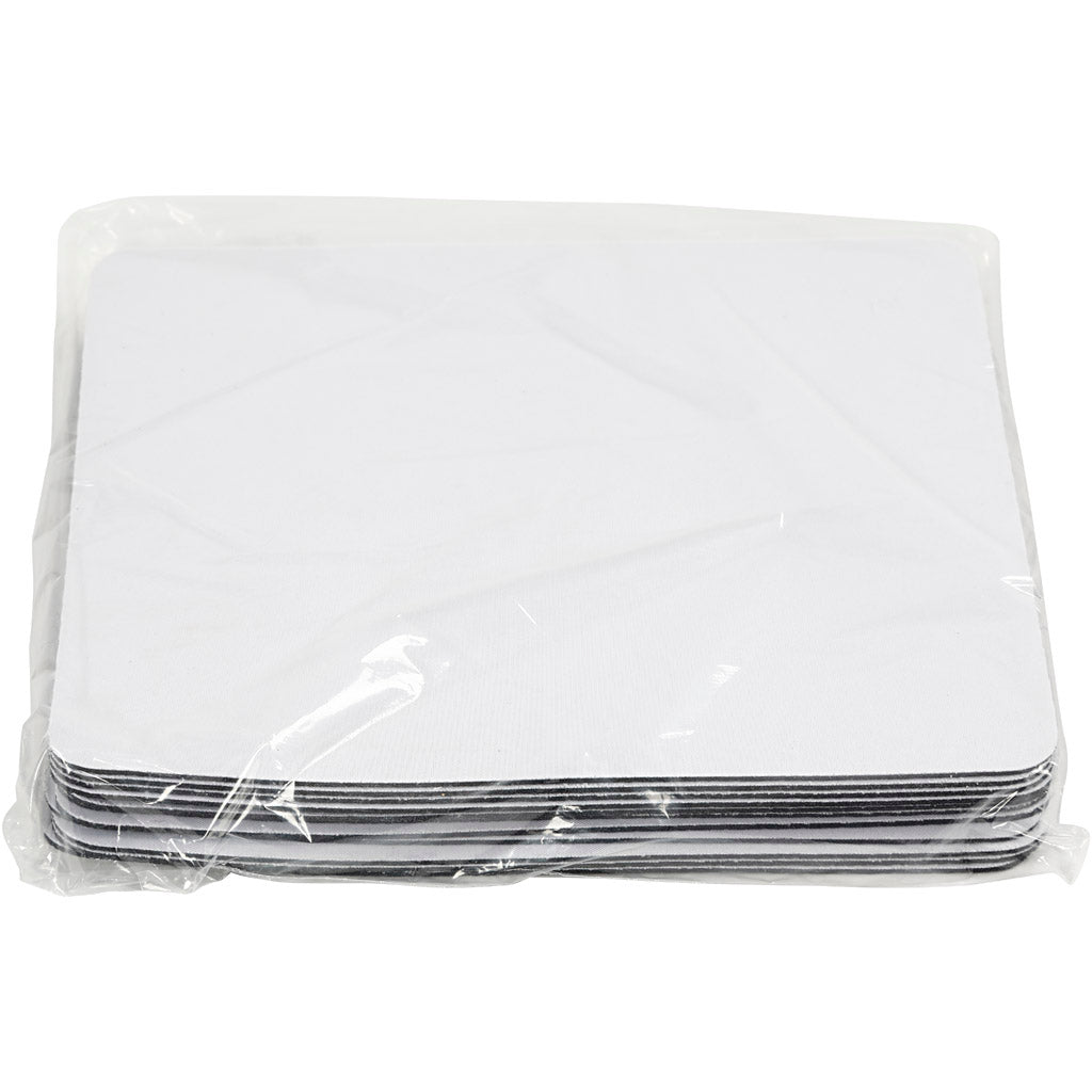 Mouse Pads, Größe 20x24 cm, Weiß, 12 Stk/ 1 Pck [HOB-706046]