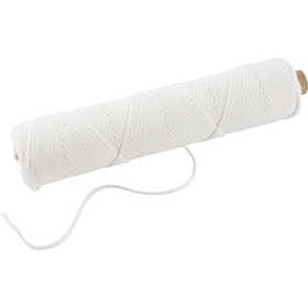 Docht , Geeignet für getauchte Kerzen (Durchm. 22–30 mm) und geformte Kerzen (Durchm. 60–80 mm) , 100 g, 50 m/ 1 Rolle [HOB-73320]