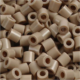 Bügelperlen, Größe 5x5 mm, Lochgröße 2,5 mm, medium, Beige (32248), 6000 Stk/ 1 Pck [HOB-751061]