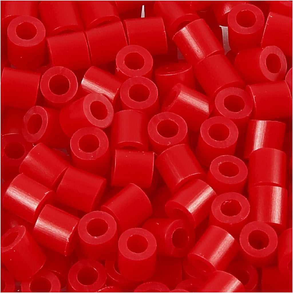 Bügelperlen, Größe 5x5 mm, Lochgröße 2,5 mm, medium, Rot (32231), 6000 Stk/ 1 Pck [HOB-751311]