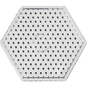 Steckplatte, Sechseck, Größe 17,5x17,5 cm, JUMBO, Transparent, 1 Stk [HOB-753260]