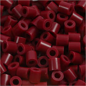 Fotoperlen, Größe 5x5 mm, Lochgröße 2,5 mm, medium, Weinrot (4), 1100 Stk/ 1 Pck [HOB-755040]