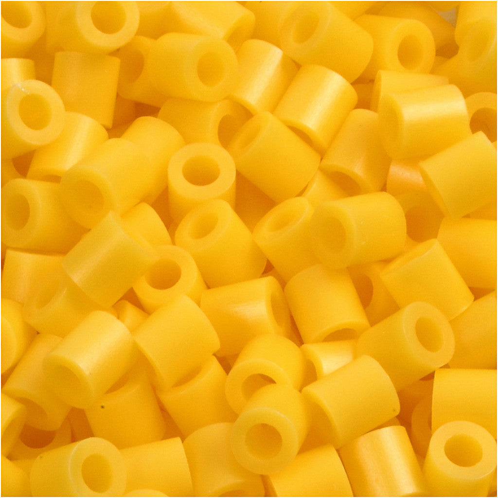 Fotoperlen, Größe 5x5 mm, Lochgröße 2,5 mm, medium, Gelb (14), 1100 Stk/ 1 Pck [HOB-755140]