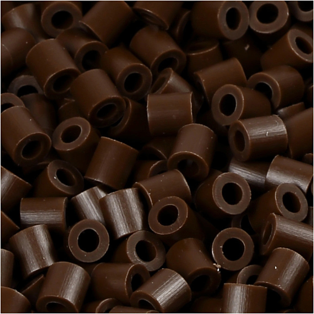 Fotoperlen, Größe 5x5 mm, Lochgröße 2,5 mm, medium, Dunkelbraun (2), 1100 Stk/ 1 Pck [HOB-755520]