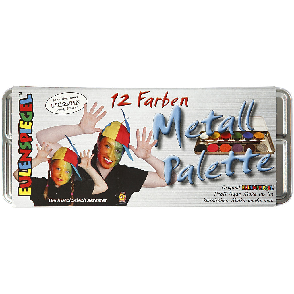 Eulenspiegel Gesichtsschminke, Sortierte Farben, 12 Farbe/ 1 Set [HOB-76136]