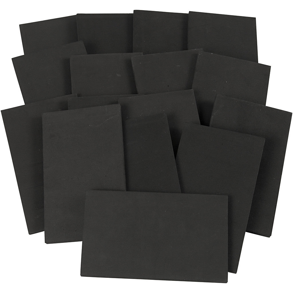 Platten für Fadenkunst, Größe 20x12 cm, Dicke 10 mm, Schwarz, 16 Stk/ 1 Pck [HOB-76899]