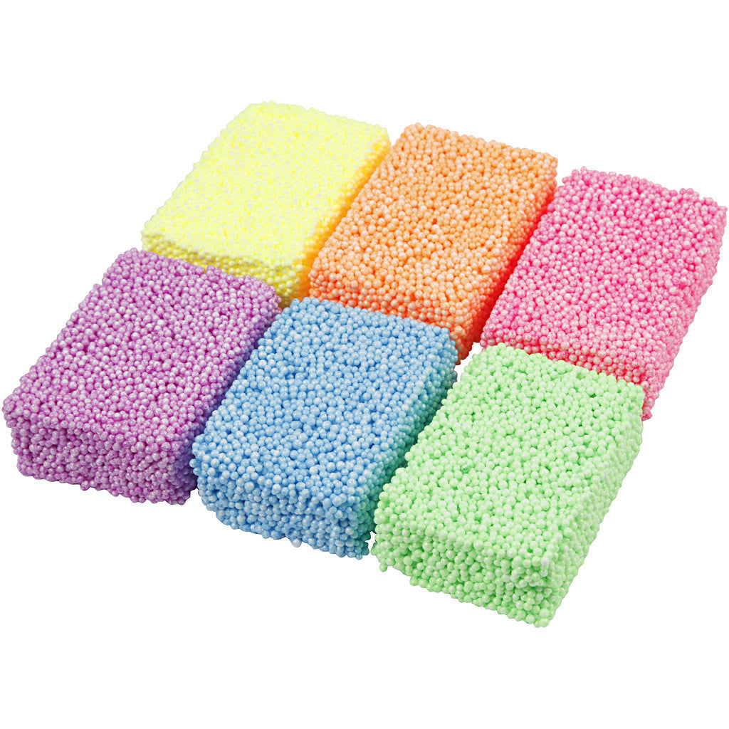 Soft Foam, Neonfarben, 6x10 g/ 1 Pck [HOB-78060]