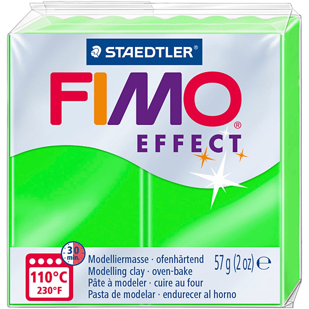 FIMO® Effect , Neongrün, 57 g/ 1 Pck [HOB-78328]