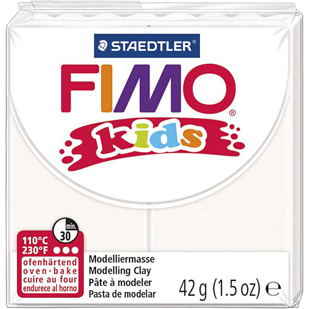 FIMO® Kids Clay, Weiß, 42 g/ 1 Pck [HOB-78520]