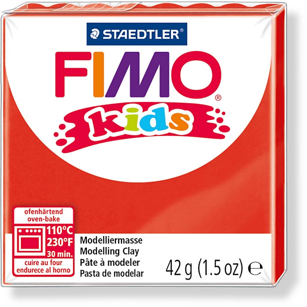 FIMO® Kids Clay, Rot, 42 g/ 1 Pck [HOB-78522]
