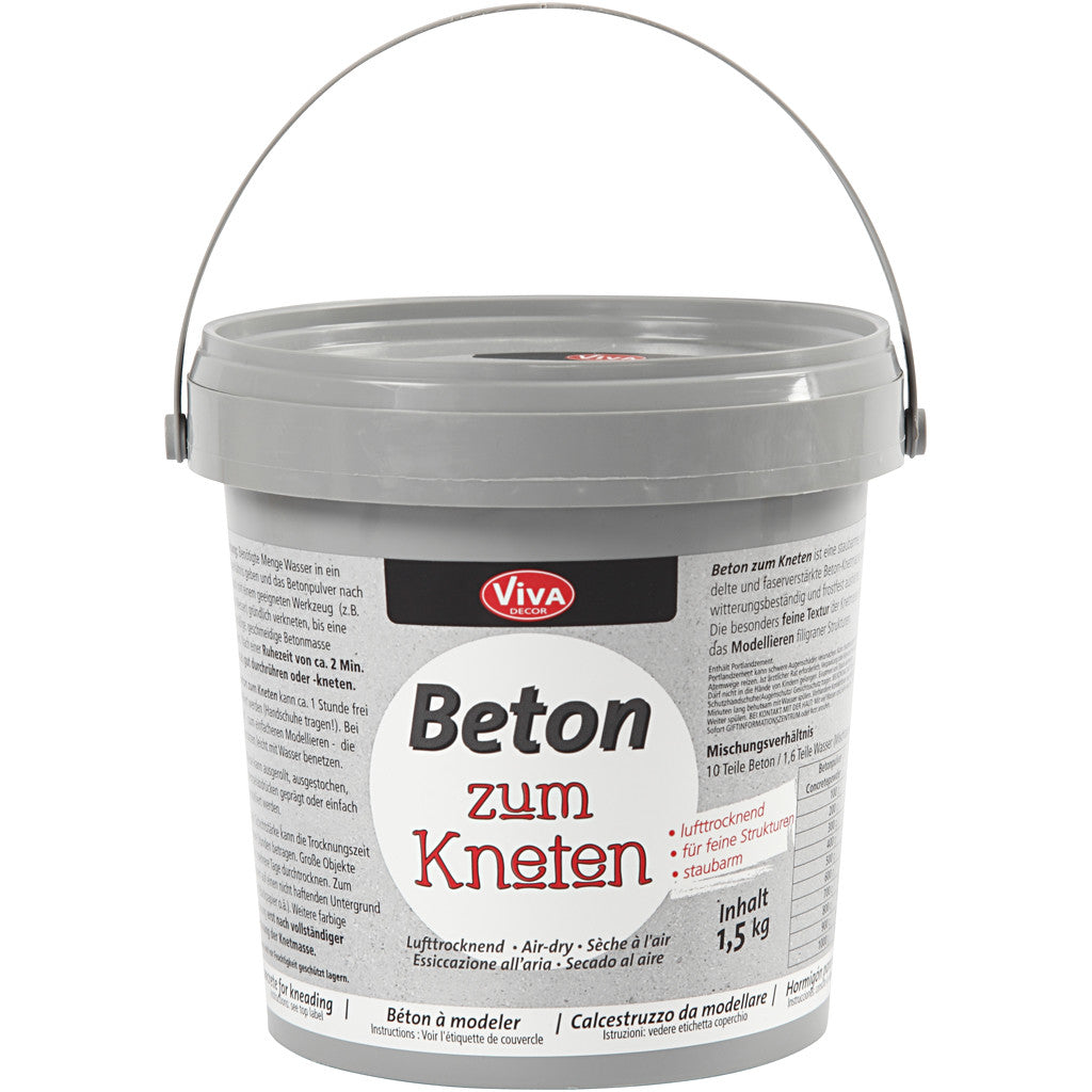 Beton-Modelliermasse, Grau, 1500 g/ 1 Pck [HOB-786570]