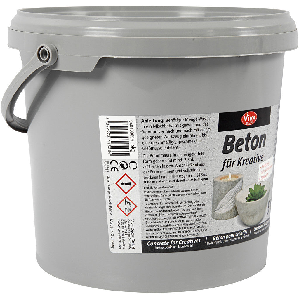 Modellier-Beton, Grau, 5000 g/ 1 Pck [HOB-78666]