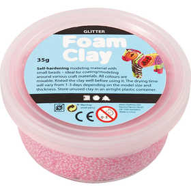 Foam Clay® , Glitter, Rosa, 35 g/ 1 Dose [HOB-78862]