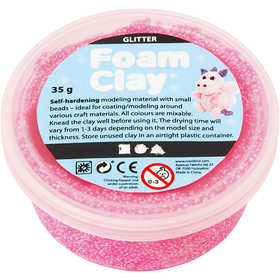 Foam Clay® , Glitter, Pink, 35 g/ 1 Dose [HOB-788820]