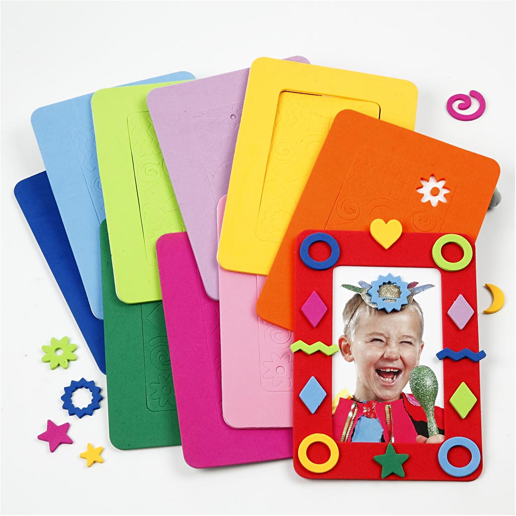 Moosgummi-Rahmen, Größe 13x18 cm, 10 sort./ 1 Pck [HOB-790240]