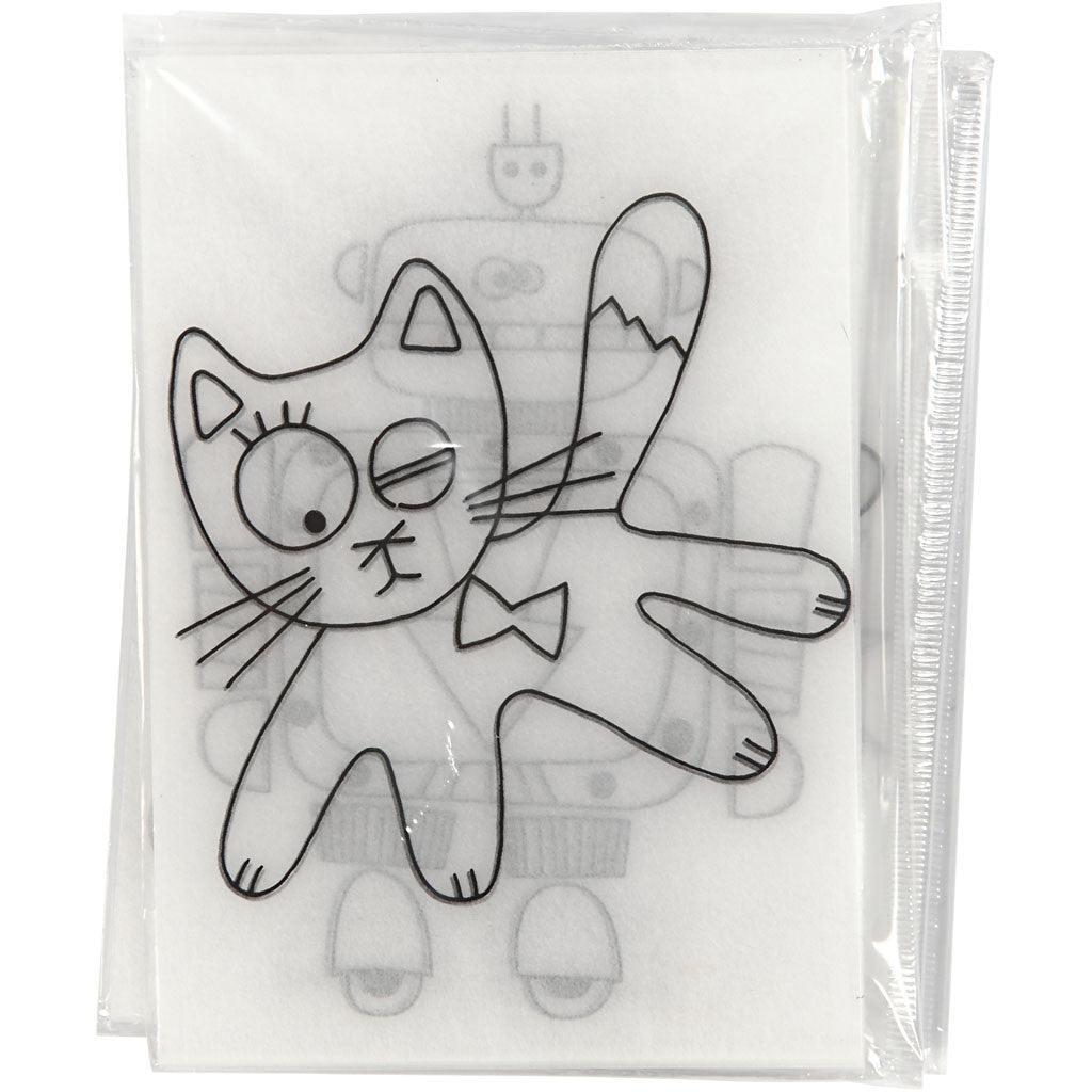 Plastikschrumpfplatten mit Motiven, Blatt 10,5x14,5 cm, Dicke 0,3 mm, Matt transparent, 36 Bl./ 1 Pck [HOB-79077]