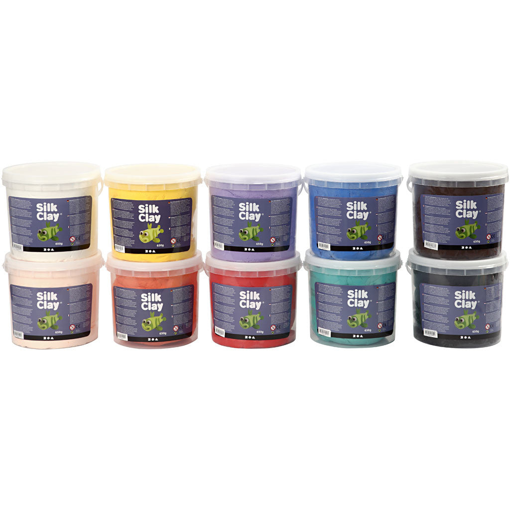 Silk Clay®, Sortierte Farben, 10x650 g/ 1 Pck [HOB-79144]
