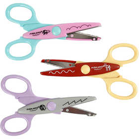 Fiskars Kidzors Konturenscheren - Sortiment, Flußpferd, Kamel, Igel, 3 Stk/ 1 Pck [HOB-8233]